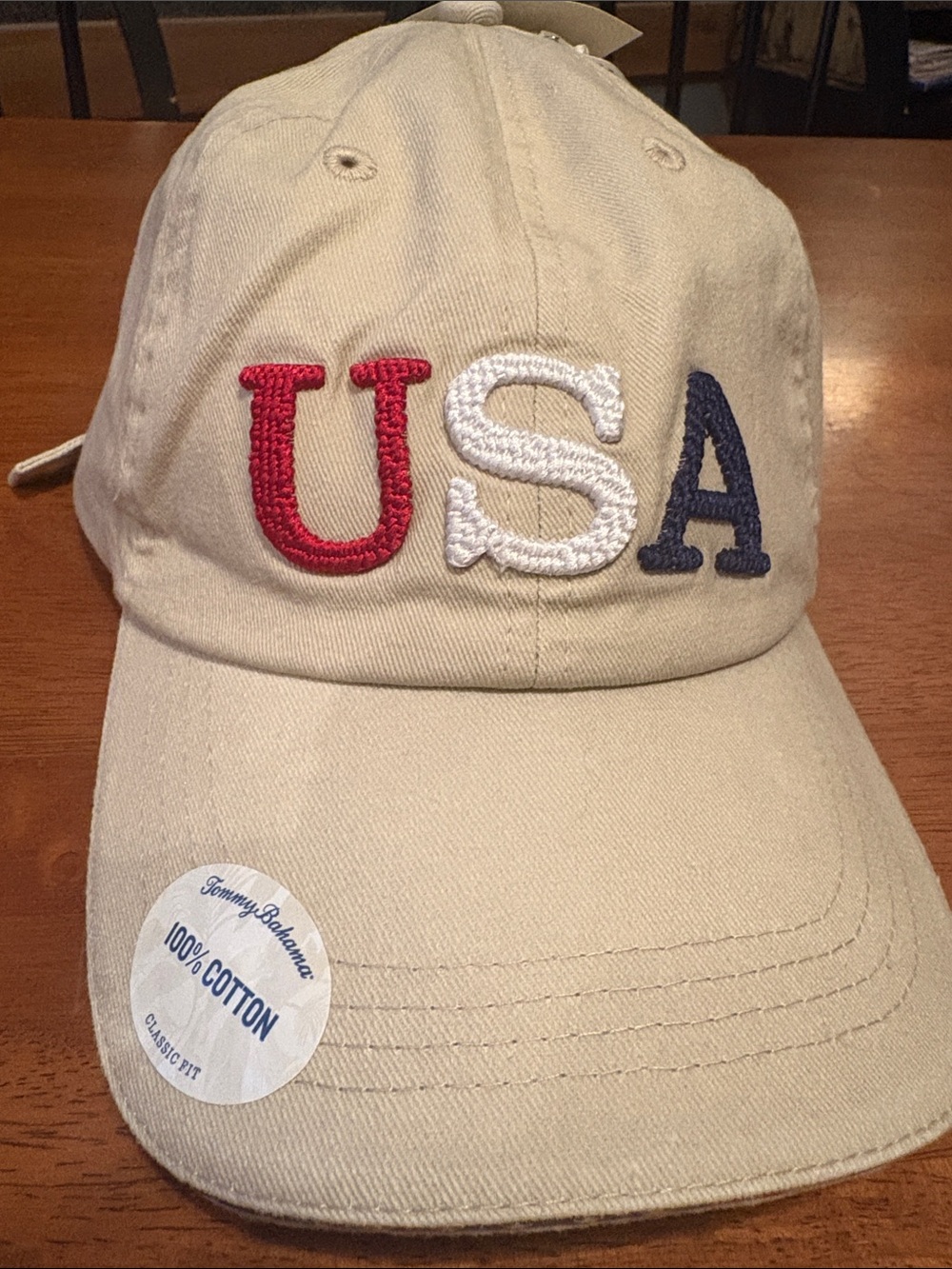 “USA” embroidery hat by Tommy Bahama.